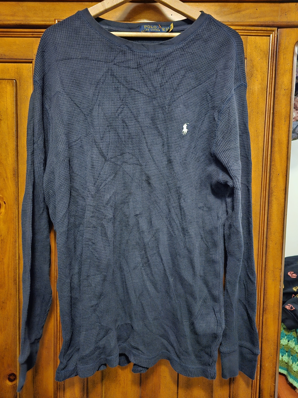 Polo by Ralph Lauren Men’s Long-Sleeve Navy Waffle Knit Thermal